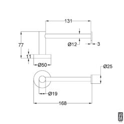 Alternative view of Pure Toilet Roll Holder Gun Metal
