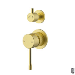 Emerald Shower Mixer with Diverter Separate Plates - Trim Kit Only Brushed Gold