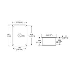 Alternative view of Ovia Mini Bar Single Bowl Fine Fireclay Farmhouse Undermount or Inset Kitchen Sink Gloss White