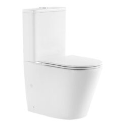 Ovia London Rimless Back to Wall Toilet Suite Gloss White
