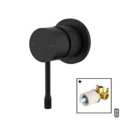 Emerald Shower Mixer Set Matte Black