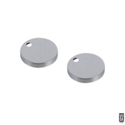 Voda Pair of Round Toilet Seat Hinge Cover Chrome