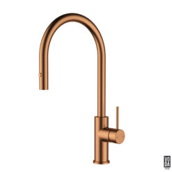 Pure Pull-Out Kitchen Sink Mixer with Veggies Spray Brushed Copper