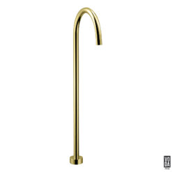Pure Floor Standing Bath Filler Spout Only Brushed Gold